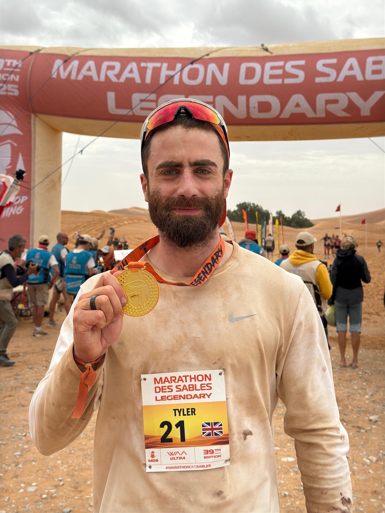 Tyler with medal