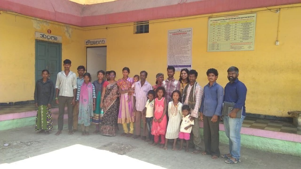 8 IJM staf with Shivamogga survivors 202003 BAN Care for Eucalyptus Farm Survivors Approved for Full Use