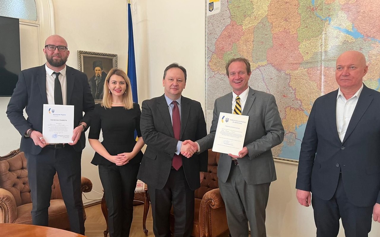 EATP Romania IJM awarded commendation by the Embassy of Ukraine in Romania 202412 RO IJM awarded commendation by the Embassy of Ukraine in Romania Approved for Full Use