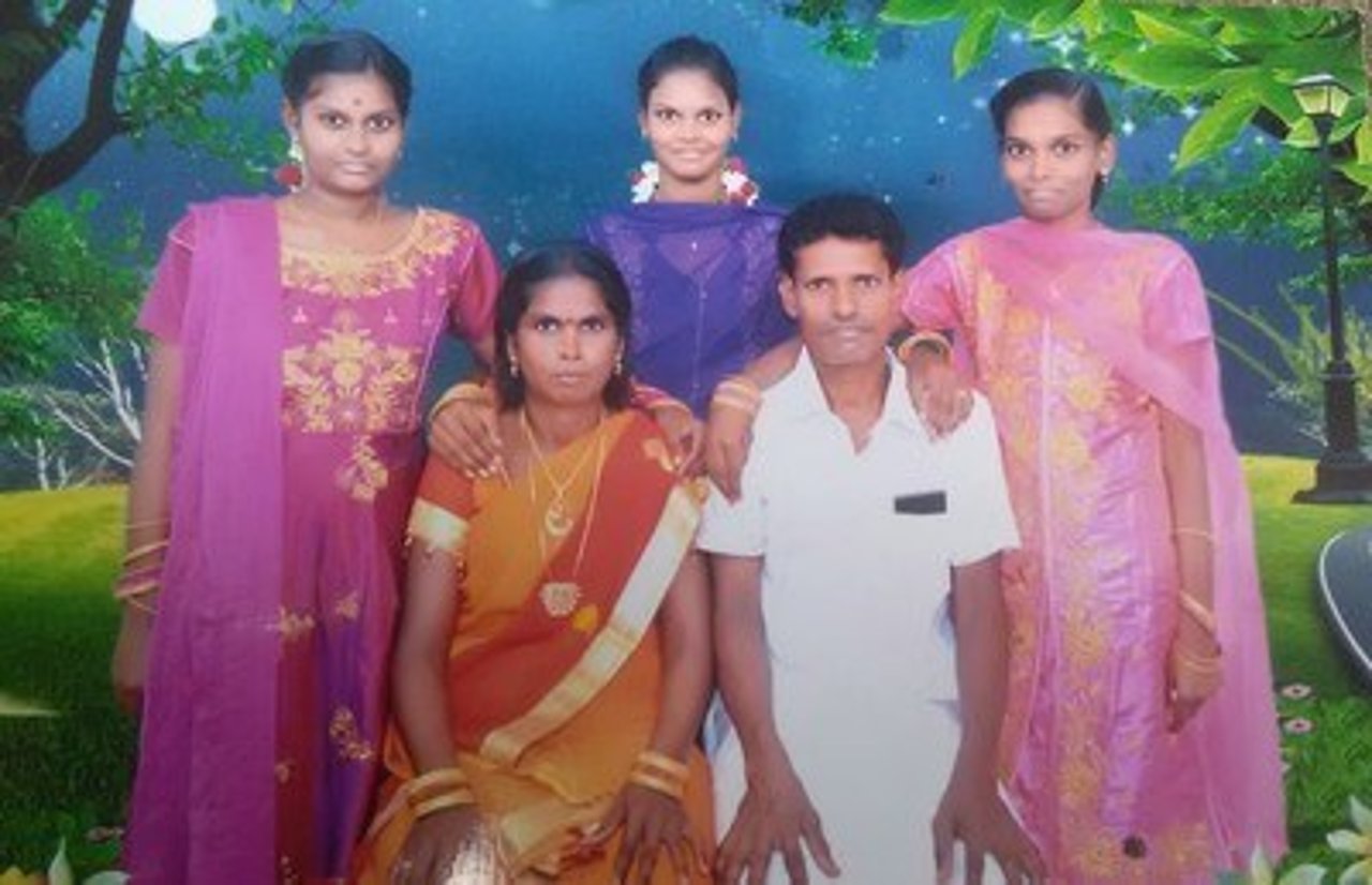 Sanjeevi and family jpg 202007 CHN Sanjeevi Daughters Education Approved for Full Use