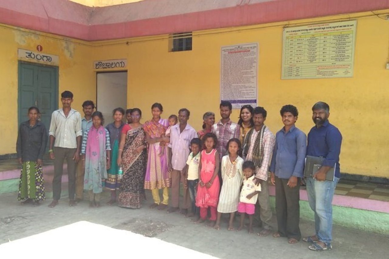 8 IJM staf with Shivamogga survivors 202003 BAN Care for Eucalyptus Farm Survivors Approved for Full Use